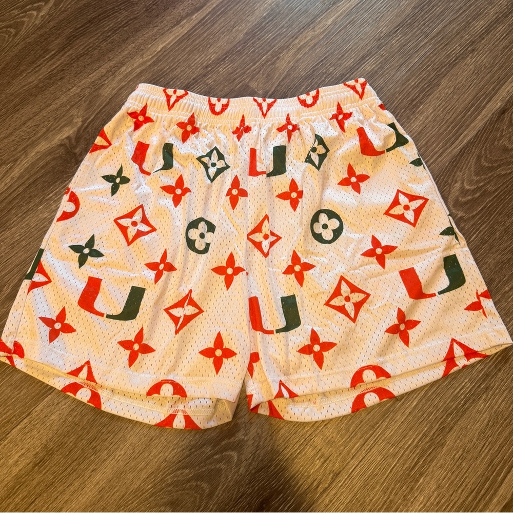 U Miami Hurricanes Custom Mesh Shorts